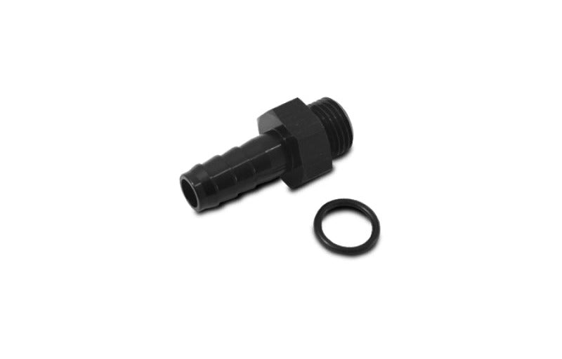 Vibrant Aluminum Male -8AN ORB to 1/2in Barb without-Ring - Anodized Black