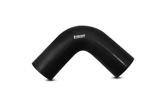 Vibrant 90 Degree Silicone Elbow 2.375in ID x 5.00in Leg Length - Black