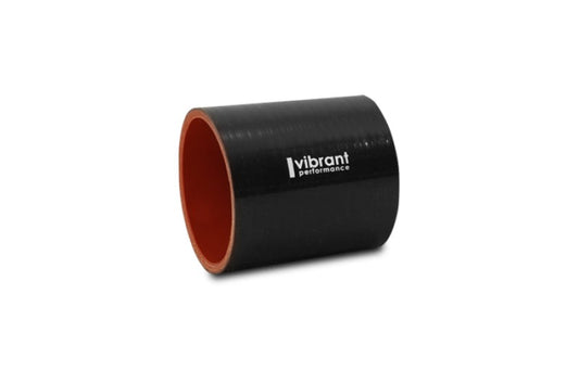 Vibrant Silicone Straight Hose Coupler 1.125in ID x 3.00in Long - Gloss Black