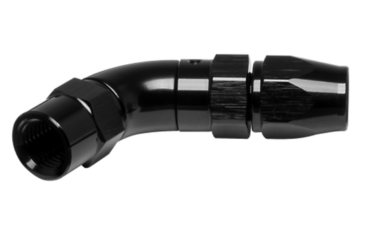 Vibrant -3AN 45 Degree High Flow Hose End Fitting for PTFE Lined Flex Hose