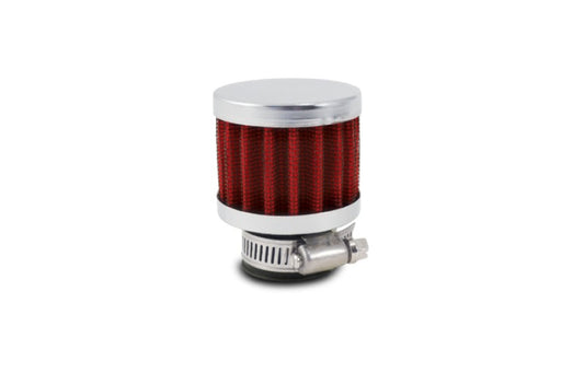 Vibrant Crankcase Breather Filter w/Chrome Cap 1.5in 38mm Inlet ID