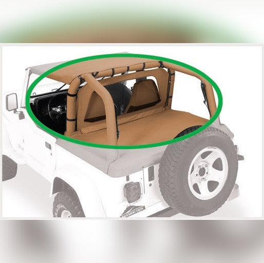 Bestop 07-18 Wrangler JK 4-Door Cab Curtain (Black Diamond)