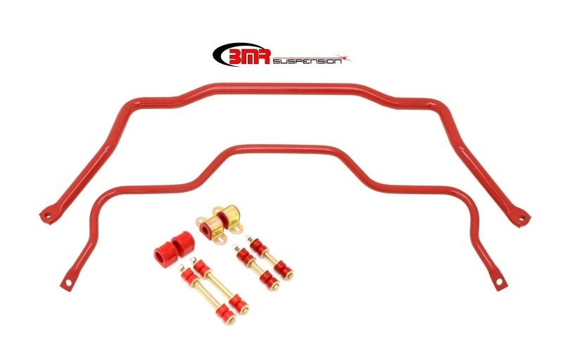 BMR 1982-1982 3rd Gen F-Body Front & Rear Sway Bar Kit with Bushings - Red