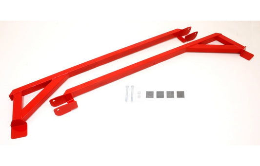 BMR 82-82 3rd Gen F-Body Weld-On Boxed Subframe Connectors (Inside Frame Exhaust) - Red