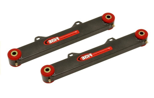 BMR 10-15 5th Gen Camaro Rear Non-Adj. Toe Rods (Polyurethane) - Black Hammertone