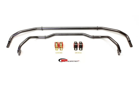 BMR 13-15 Chevrolet Camaro Front & Rear Hollow 29mm Adj. Sway Bar Kit w/ Bushings - Black Hammertone