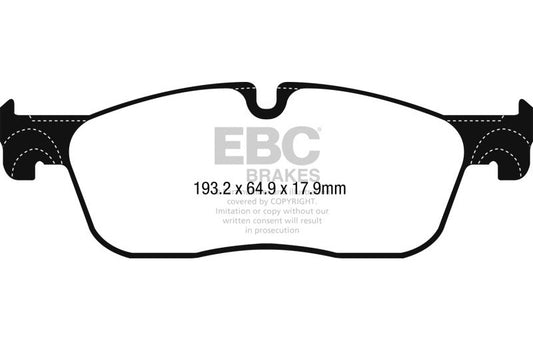 EBC 2016+ Jaguar F-Pace 2.0L TD (180) Redstuff Front Brake Pads DP32251C