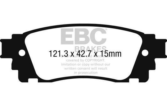 EBC 2017+ Toyota C-HR 2.0L Redstuff Rear Brake Pads DP32262C