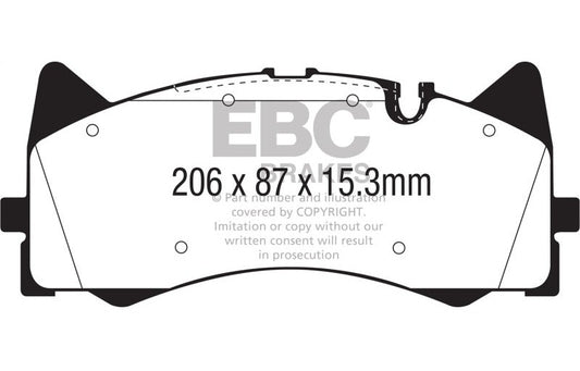 EBC 2015+ Mercedes-Benz C63 AMG (W205) 4.0L Twin Turbo Redstuff Front Brake Pads DP32298C