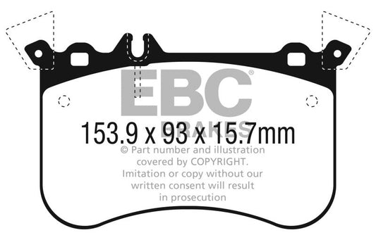 EBC 2014+ Mercedes-Benz CLA45 AMG 2.0L Turbo Redstuff Front Brake Pads DP32311C
