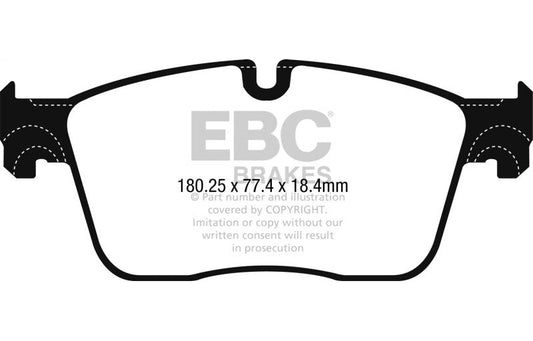EBC 2016+ Jaguar F-Pace 2.0L TD (180) Yellowstuff Front Brake Pads DP42253R