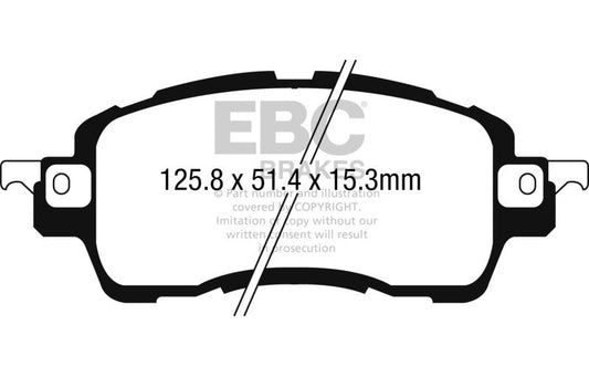 EBC 2016 Scion IA 1.5L Yellowstuff Front Brake Pads DP42275R