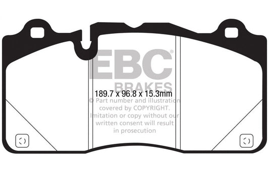 EBC 2016+ Cadillac CTS-V 6.2L Supercharged Yellowstuff Front Brake Pads DP43050R