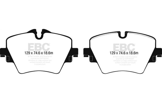 EBC 2017+ Mini Cooper Countryman (F60) 1.5L Turbo Ultimax2 Front Brake Pads UD1892