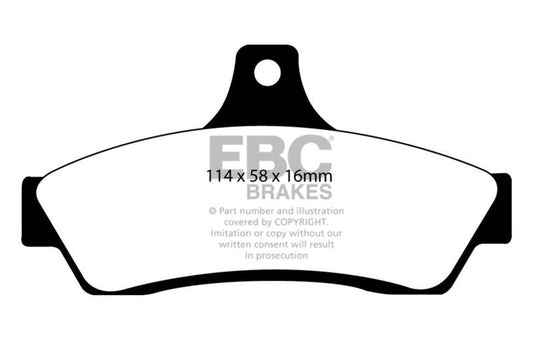 EBC 03-04 Pontiac GTO 5.7 (Solid Rear Rotors) Redstuff Rear Brake Pads DP31711C