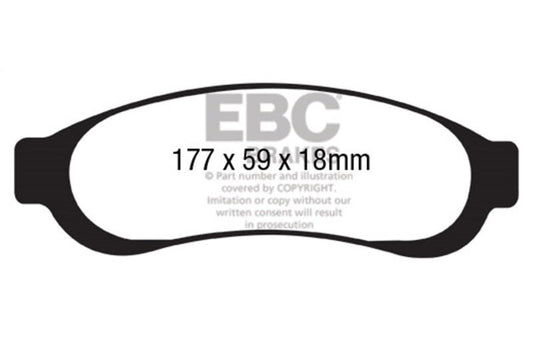 EBC 05-07 Ford F350 (inc Super Duty) 5.4 DRW 2WD Yellowstuff Rear Brake Pads DP41779R