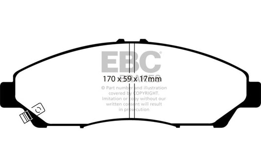 EBC 07-13 Acura MDX 3.7 Yellowstuff Front Brake Pads DP41801R