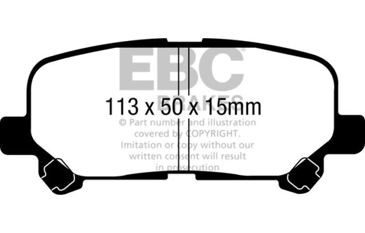EBC 07-13 Acura MDX 3.7 Yellowstuff Rear Brake Pads DP41802R