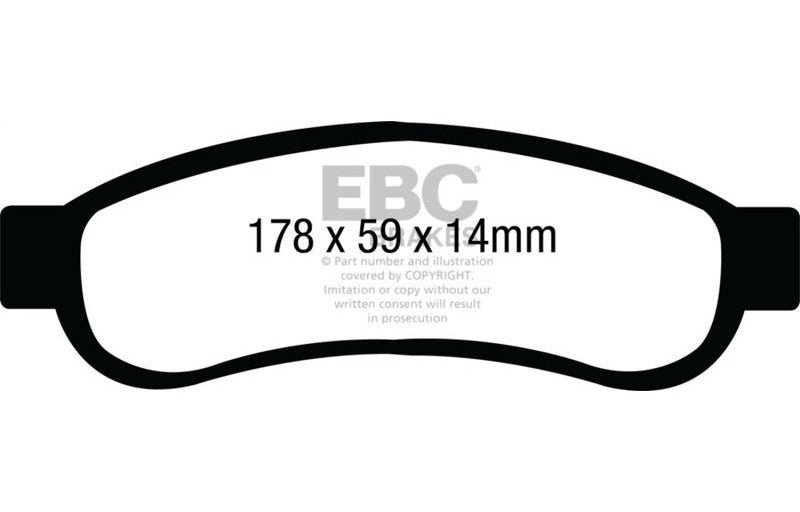 EBC 2008-2010 Ford F250 (inc Super Duty) 5.4 (2WD) Extra Duty Rear Brake Pads ED91893