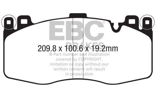 EBC 15-19 BMW X5M 4.4TT (F85) Redstuff Front Brake Pads DP32370C