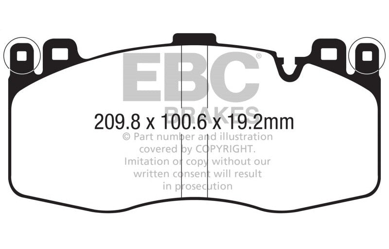 EBC 2015 and Newer BMW X5M 4.4TT (F85) Yellowstuff Front Brake Pads DP42370R