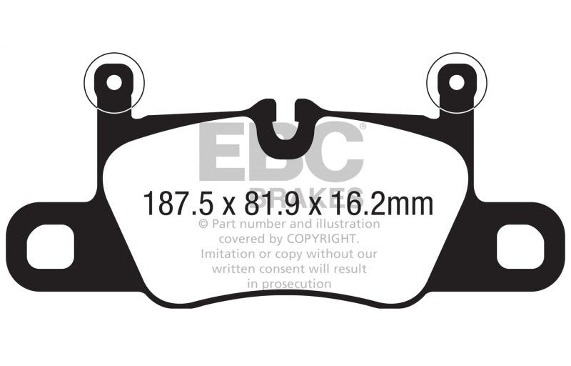 EBC 2018-2023 Porsche Cayenne (3rd Gen) 4.0TT Extra Duty Rear Brake Pads ED92371