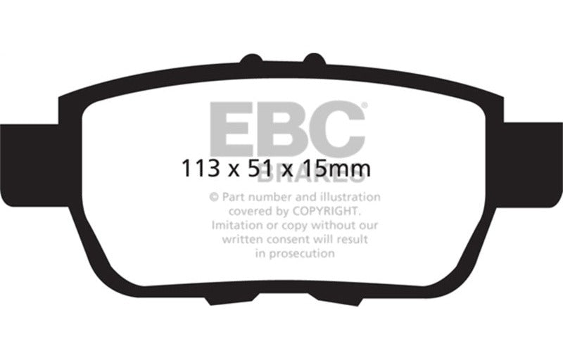 EBC 2009-2014 Acura TL 3.5 Yellowstuff Rear Brake Pads DP41754R