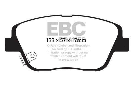 EBC 10-14 Hyundai Sonata 2.0 Turbo Greenstuff Front Brake Pads DP21864