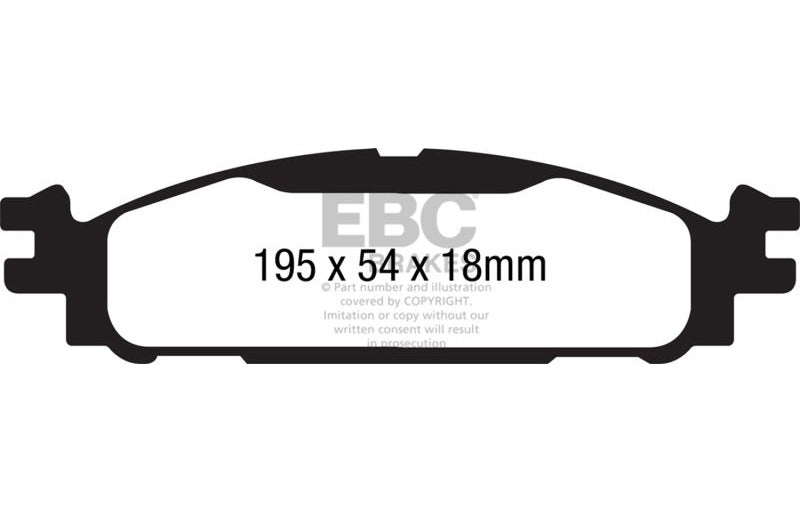 EBC 2011-2018 Ford Explorer 2.0 Turbo 2WD Ultimax2 Front Brake Pads UD1508