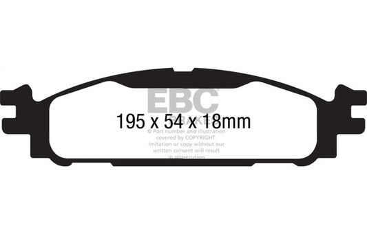 EBC 11-12 Ford Flex 3.5 Greenstuff Front Brake Pads DP21873