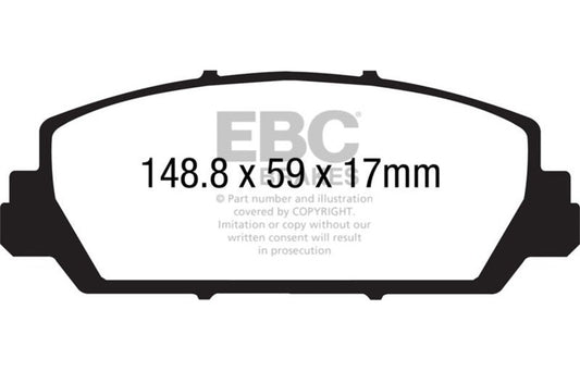EBC 12+ Acura RDX 3.5 Greenstuff Front Brake Pads DP21896
