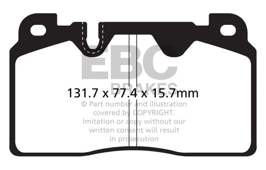 EBC 12+ Audi Q5 2.0 Turbo (Brembo) Redstuff Front Brake Pads DP32168C