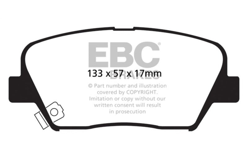 EBC 2012-2017 Hyundai Azera 3.3 Yellowstuff Front Brake Pads DP41863R