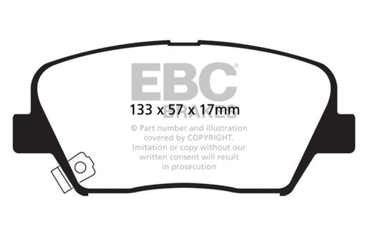 EBC 12+ Hyundai Azera 3.3 Yellowstuff Front Brake Pads DP41863R