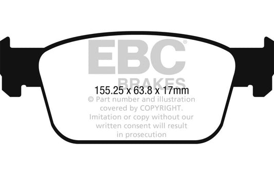 EBC 17+ Audi A4 2.0L Turbo (B9) Ultimax Front Brake Pads UD1953