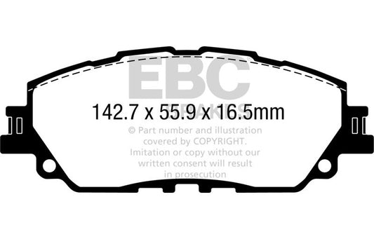EBC 19+ Lexus ES300H 2.5L Hybrid Ultimax Front Brake Pads UD2076