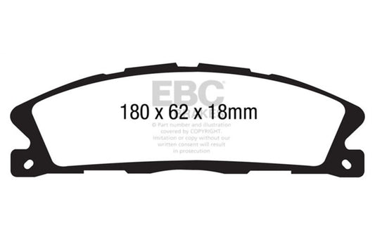 EBC 13+ Ford Explorer 3.5 Twin Turbo 4WD Greenstuff Front Brake Pads DP61886