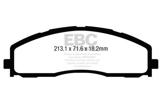 EBC 13+ Ford F250 (inc Super Duty) 6.2 (2WD) Greenstuff Front Brake Pads DP63015