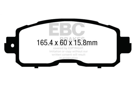 EBC 13+ Nissan Altima 2.5 (L33) Sedan Ultimax2 Front Brake Pads UD1650