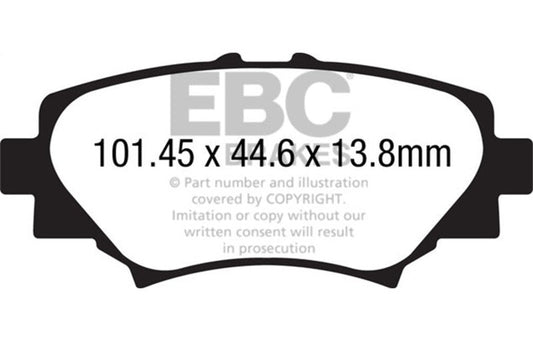 EBC 14+ Mazda 3 2.0 (Japan Build) Greenstuff Rear Brake Pads DP22186