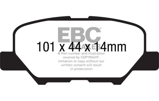 EBC 14-19 Mazda 3 2.0L/2.5L (BN/BM Mexico Build) Greenstuff Rear Brake Pads DP22171