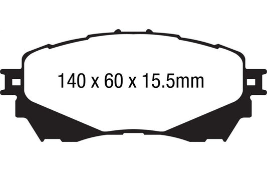 EBC 14+ Mazda 6 2.5 Greenstuff Front Brake Pads DP22170