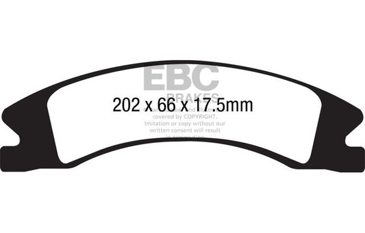 EBC 15+ Cadillac Escalade Ext/Esv 6.2 2WD Extra Duty Front Brake Pads ED91885