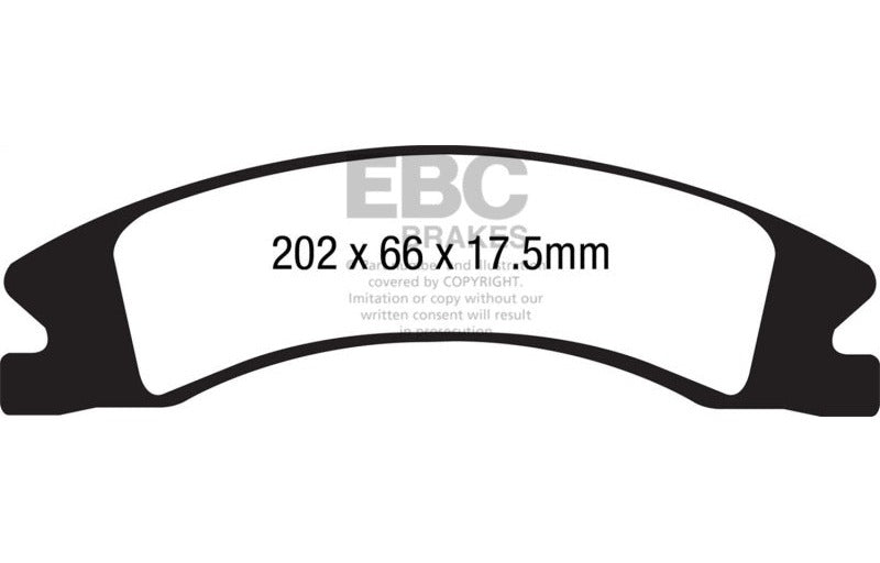 EBC 2015-2017 Cadillac Escalade Ext/Esv 6.2 2WD Yellowstuff Front Brake Pads DP41885R