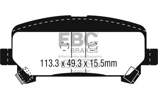 EBC 15+ Chevrolet Colorado 2.5 Yellowstuff Rear Brake Pads DP43045R