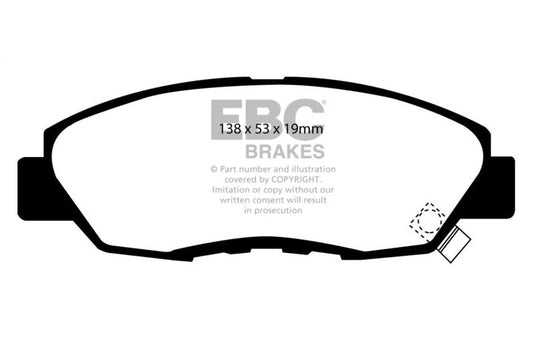 EBC 97 Acura CL 2.2 Ultimax2 Front Brake Pads UD465