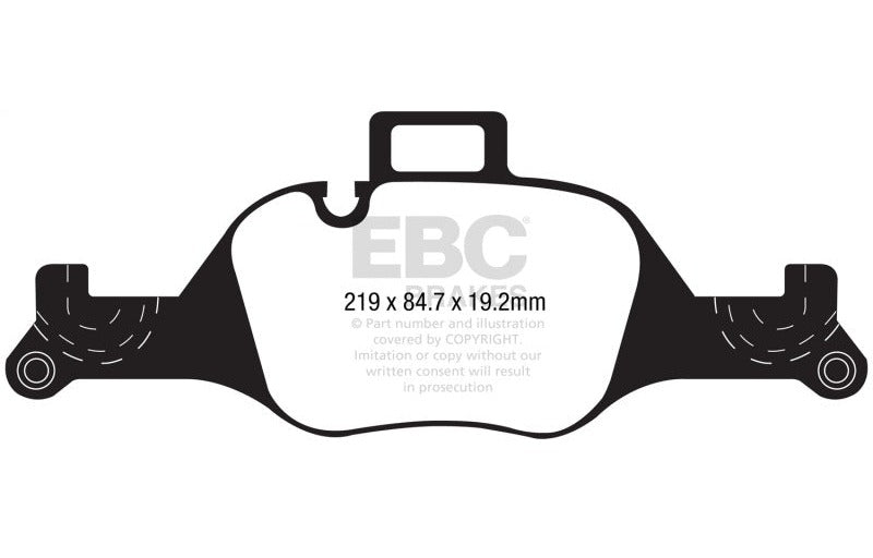 EBC 2017 and Newer BMW 530 G30 Yellowstuff Front Brake Pads DP42289R