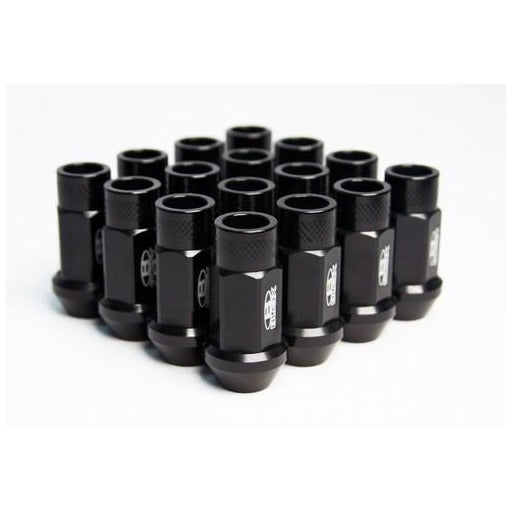 BLOX Racing Street Series Forged Lug Nuts - Black 12 x 1.5mm - Set of 20 (New Design) BXAC-00104-SSBK