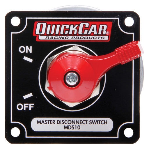 QuickCar High Current Alternator Master Disconnect Switch with Black Plate