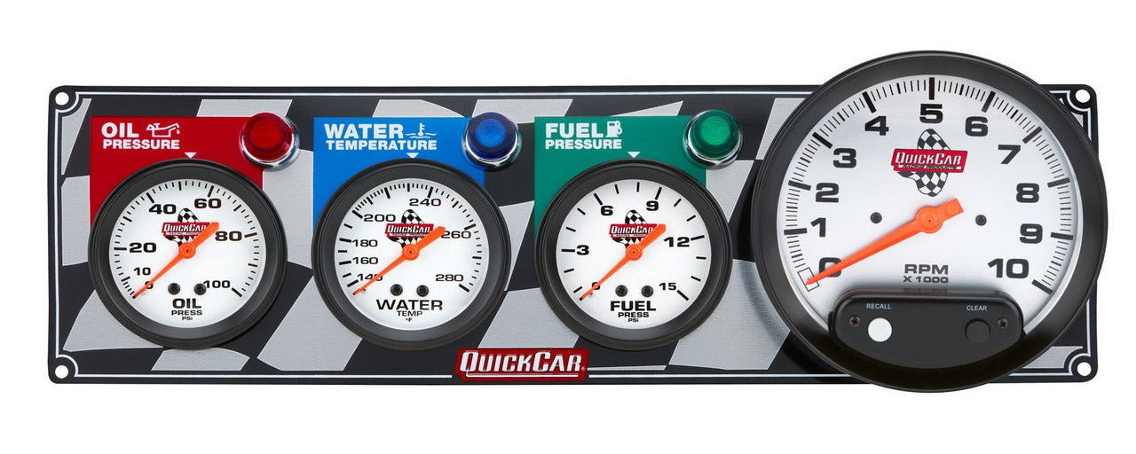 QuickCar Flag 3-1 OP/WT/FP/5"Tach